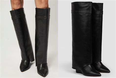 givenchy knee high boots dupe|givenchy denim shark boots.